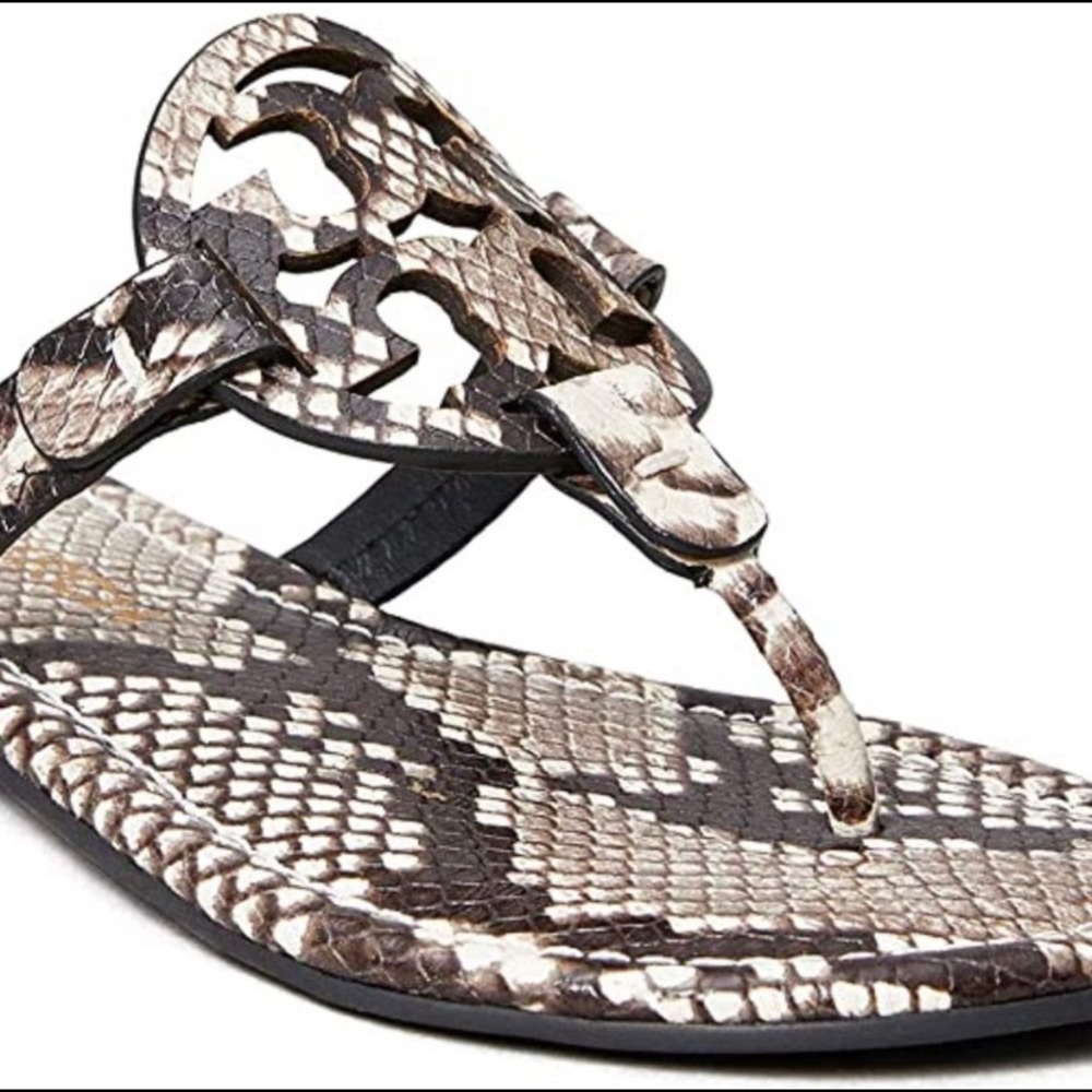 Tory Burch Snakeskin Miller Sandals